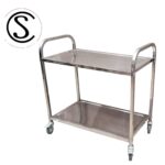 CARRITO DE TRANSPORTE 2 NIVELES 65X45CM. ACERO INOXIDABLE