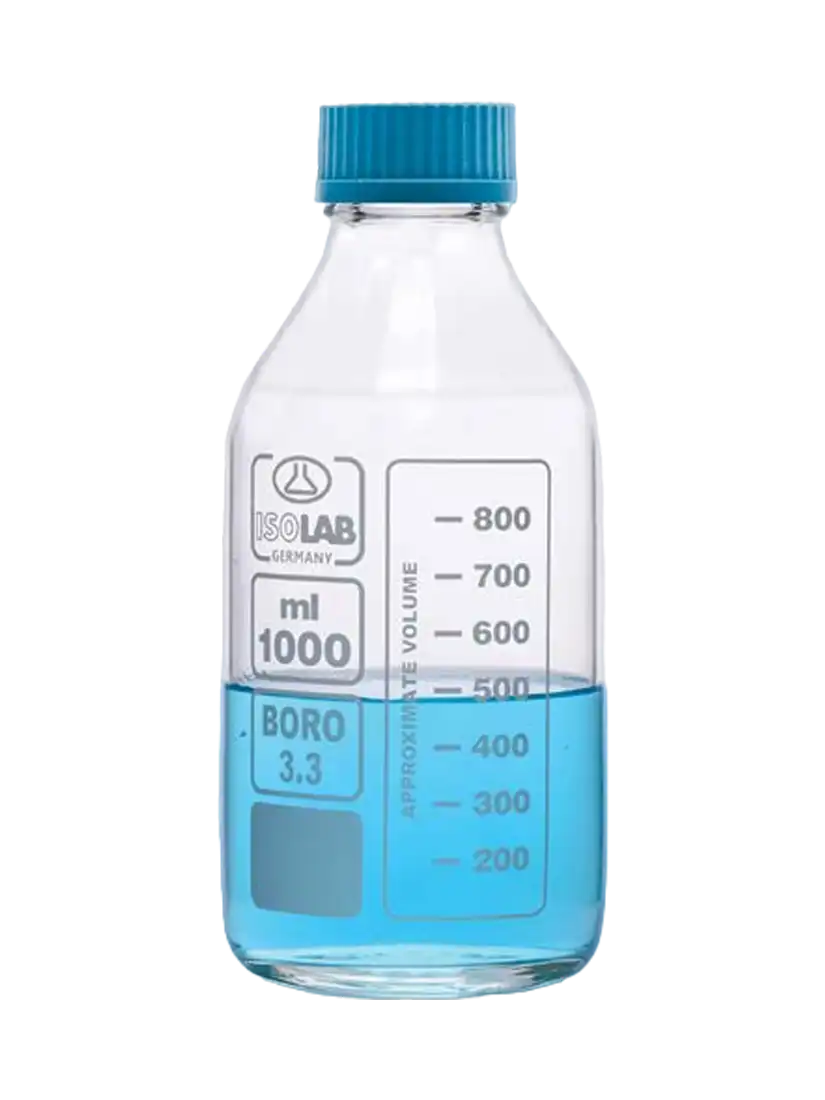 FRASCO DE VIDRIO AUTOCLAVABLE BORO 3.3 10000 ML X UND - Imagen 1