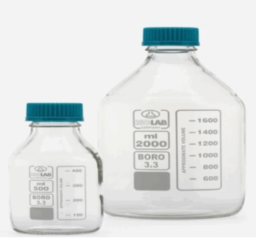 FRASCO DE VIDRIO AUTOCLAVABLE BORO 3,3 X 100ML - Imagen 1