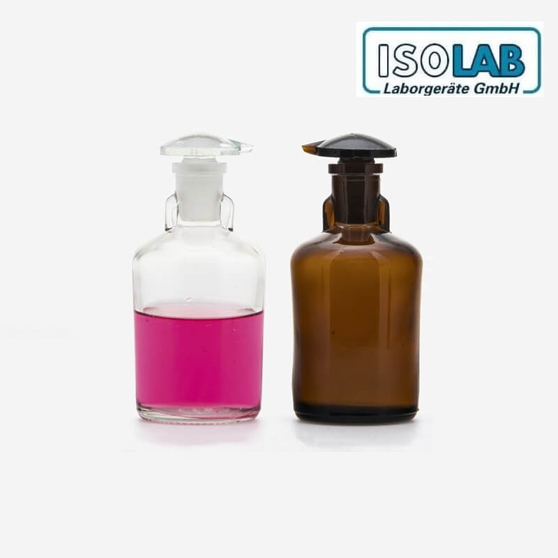 FRASCO GOTERO CON TAPA DE VIDRIO COLOR AMBAR X 100 ML - Imagen 1