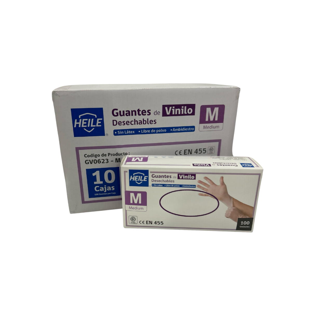 GUANTE DE VINILO DESECHABLES TALLA M X 100 UND - Imagen 1