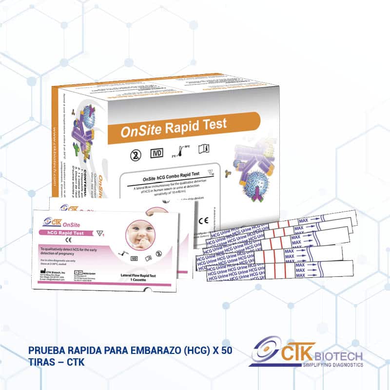 HCG - PRUEBA DE EMBARAZO CASSETE X 30 UND - CTK - Imagen 1