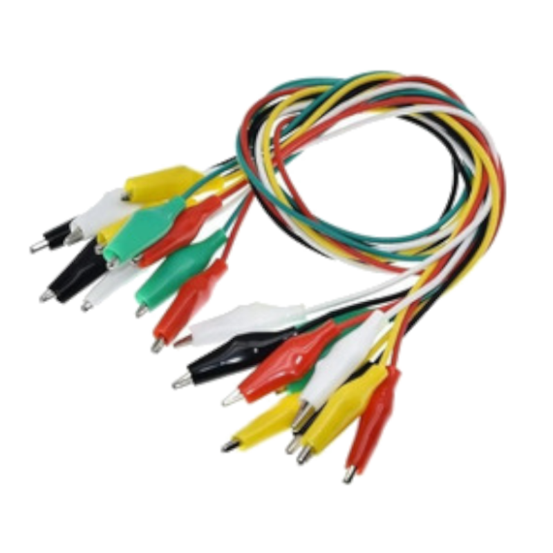 KIT DE 10 CABLES COCODRILO DE 5 COLORES - Imagen 1