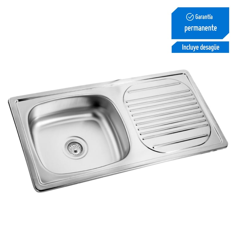 LAVADERO DE ACERO INOXIDABLE CON DISPENSADOR DE PAPEL Y JABON - Imagen 1