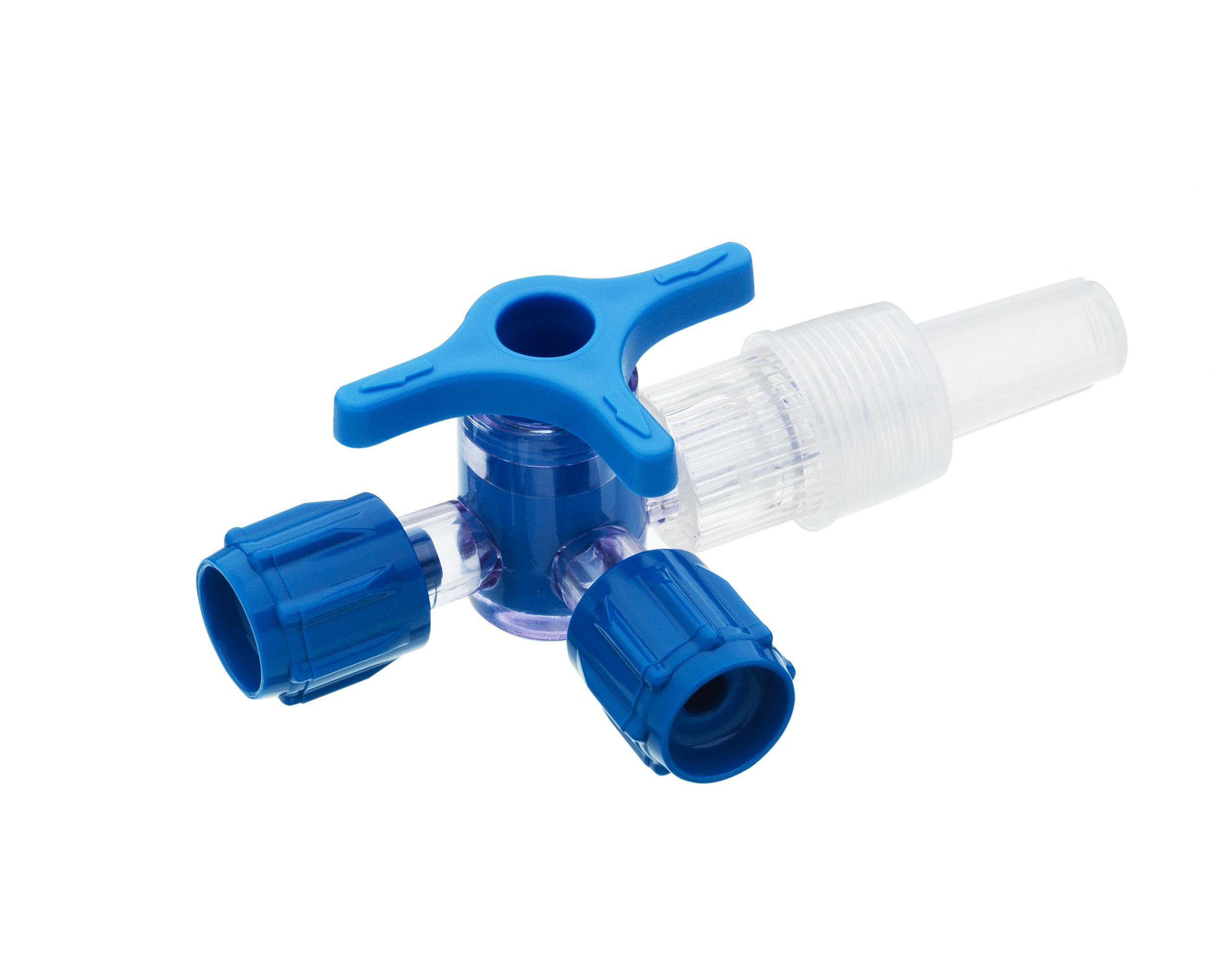 LLAVE DE TRES VIAS CON EXTENSION (10CM) X UND - Imagen 1