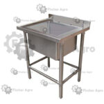 MESA RODABLE CON LAVADERO. ACERO INOXIDABLE