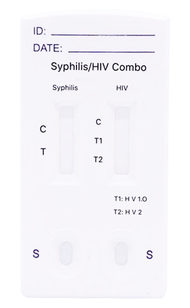 PRUEBA RAPIDA_ COMBO VIH1-VIH2/SIFILIS (HIV/SYPHILIS AB COMBO RAPID TEST ) X 25 UND - CTK - Imagen 1